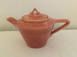 Vintage Harlequin Homer Laughlin Rose Pink Mauve Teapot