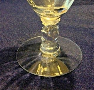 Heisey Rose crystal stem iced tea goblet,  etched elegant glass 6 3/4 