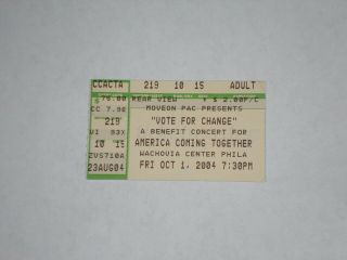 Bruce Springsteen - Rem - John Fogerty - Vote For Change Concert Ticket Stub - 2004 - Pa
