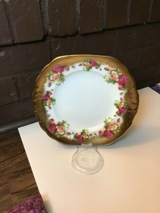 Vintage Royal Chelsea ‘golden Rose’ 10 Inch Cake Plate