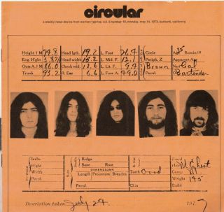 May 14,  1973 Circular From Warner / Reprise Records Labels Deep Purple On Cover