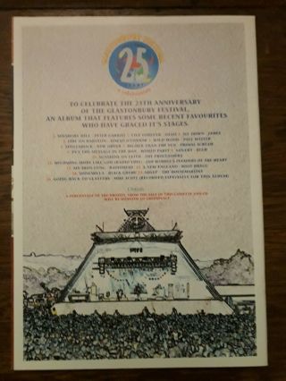 Glastonbury Festival Rare The First 25 Years Anniversary Limited Edition Vgc