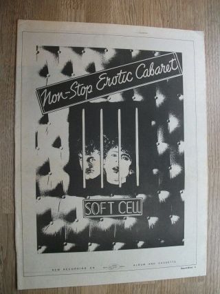 Soft Cell Non Stop Erotic Cabaret - 1981 Music Press Advert 16 X 11 In Wall Art