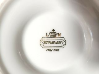Vintage Royal Halsey Demitasse Footed Cup & Raised Platform Saucer Very Fine 6