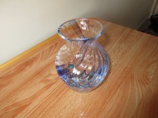 Caithness Glass Vase Blue/purple Swirl 5.  75 " In Height