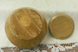 Rare Auman NC Pottery Clear Lead Glaze Sugar Bowl & Lid,  1920 ' s,  Clay Crafters 4