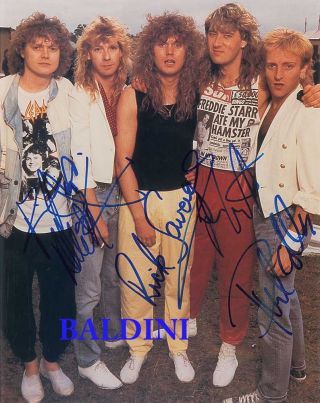 Def Leppard - Signed 10x8 Photo,  Great Studio Image,  Looks Great Framed