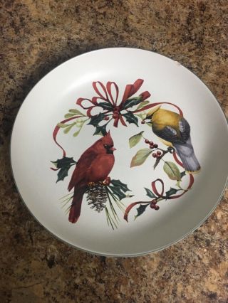 Lenox Winter Greetings Everyday Individual Pasta Bowl 9 1/4 " Cardinal