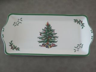 Spode Christmas Tree Sandwich Tray Platter Plate 13 1/4 X 6 1/4 " $80