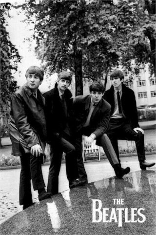The Beatles Fountain Group 24x36 Music Poster John Lennon Paul George Ringo