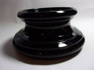 A Vintage Pressed Black Glass Bowl Stand.