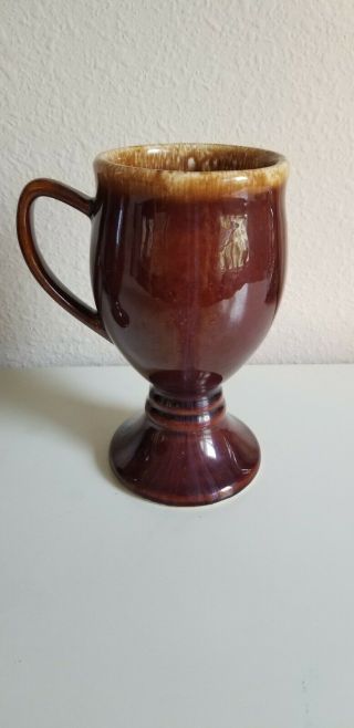 Vintage Set Of 2 Hull Pottery Brown Drip Irish Coffee Mugs 3