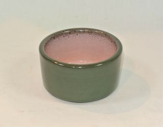 Heath Ceramics California Pottery Small Bowl 3 5/8 Inches Green Pink