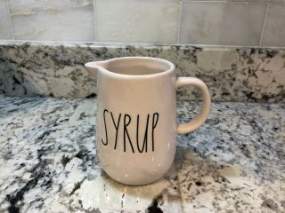 Rae Dunn Syrup Small Pitcher Cup Mug Rare 2019 Pancake Waffle Bottle