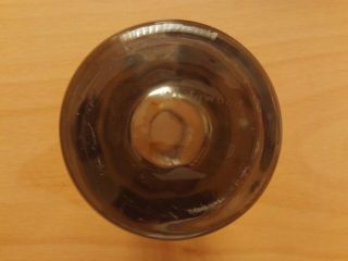 Vintage Small Wedgwood Smokey Grey Glass Vase Etched on base. 4
