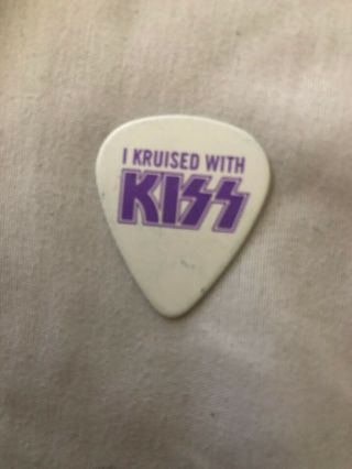 KISS Kruise III 3 Guitar Pick Eric Singer Autographed 2013 Starchild Green Cat 3