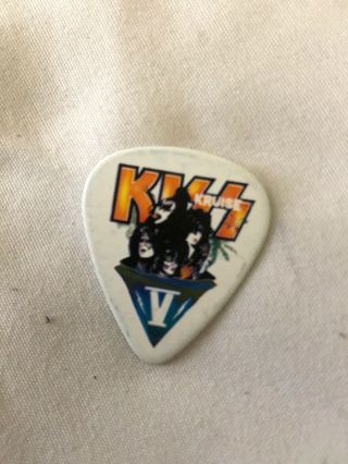 KISS Kruise III 3 Guitar Pick Eric Singer Autographed 2013 Starchild Green Cat 5