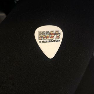 Kiss 40 Year Anniv Usa Logo Guitar Pick Gene Simmons Signed Autograph Band Rock