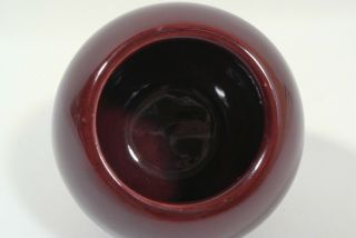 RARE Vintage MCM Haeger Orb Ball Vase Burgundy Maroon Crimson Dark Red 4