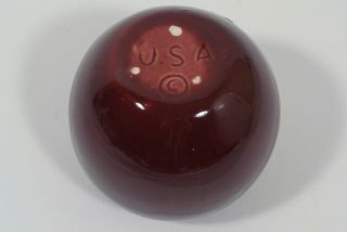 RARE Vintage MCM Haeger Orb Ball Vase Burgundy Maroon Crimson Dark Red 6
