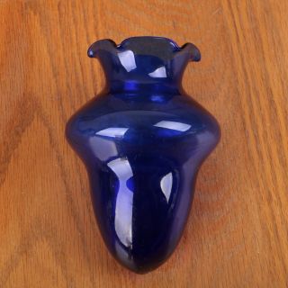 Vintage Blue Glass Candle Holder For Hanging Candle