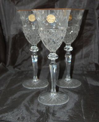 Cristal D Arques France Lead Crystal Stemware Wine Glasses