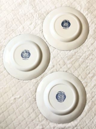 Liberty Blue Stafordshire Ironstone Independence Hall (3) 10” Dishes Plates 2