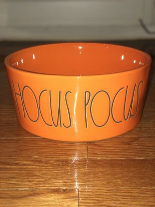 Rae Dunn Hocus Pocus Large Orange Dog Bowl Halloween