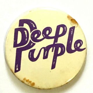 Deep Purple - Old Og Vintage 1970`s Button Pin Badge 55mm Ian Gillan