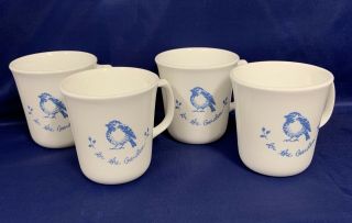 Corelle Livingware In The Garden Set Of 4 Coffee Cups / Mugs