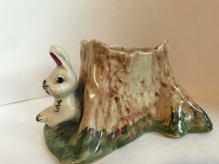 Antique Newcomb Inc. ,  Rose Lee,  N.  J.  Art Pottery - Tree W/ Rabbit Emerging