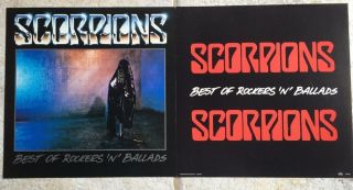 Scorpions Promo Poster Flat 1989 Best Of Rockers & Ballads 12”x12”