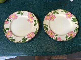 2 Vintage Franciscan Desert Rose Dinner Plate Dish Pink.  20 - 66