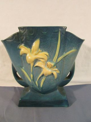 Vintage Roseville Zephyr Lily Fan Vase 206 - 7