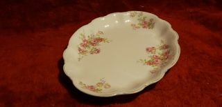 Vintage Homer Laughlin Hudson Serving Platter Pink Floral 11.  25 