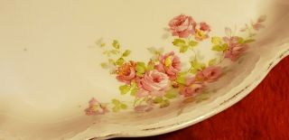 Vintage Homer Laughlin Hudson Serving Platter Pink Floral 11.  25 