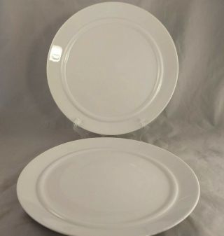 Set Of 2 Rosenthal Cupola White Dinner Plates