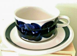 Arabia Finland Blue Anemone Coffee Cup & Saucer