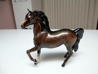 Vintage Beswick England Brown Glossy Horse Figurine
