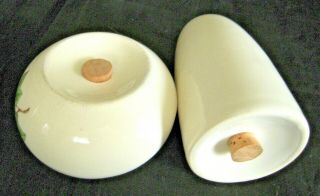 Vintage Paden City Pottery Set of Salt & Pepper Shakers: IVY Pattern,  Gold Trim 4