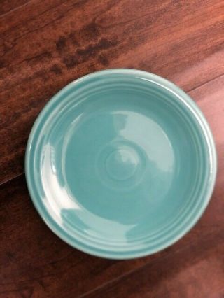 Set Of Eight (8) Vintage Homer Laughlin Fiestaware Turquoise Saucer 6 Inch
