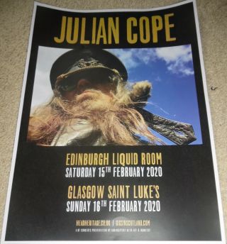 Julian Cope - Feb 2020 Live Music Band Show Memorabilia Concert Gig Tour Poster