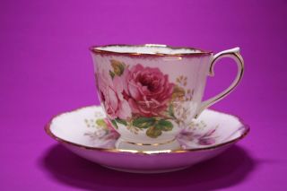 Vintage Royal Albert American Beauty Tea Cup And Saucer Set