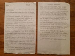 Beatles George Harrison Fan Club Letter No.  5 March 1974 Two Pages