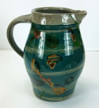 Hand Crafted Studio Pottery Ceramic Pitcher Vase Signed