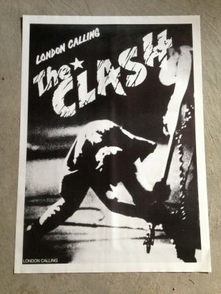The Clash - London Calling Album Poster 25.  5 " X35.  25 " - Black And White,  Punk Rock