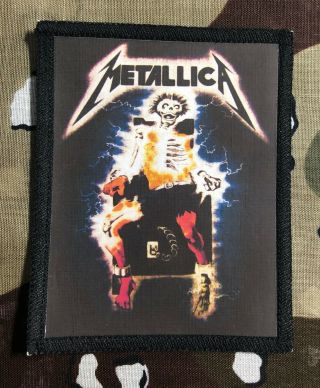 Metallica Ride The Lightning Skeleton Printed Patch M082p Megadeth Exodus