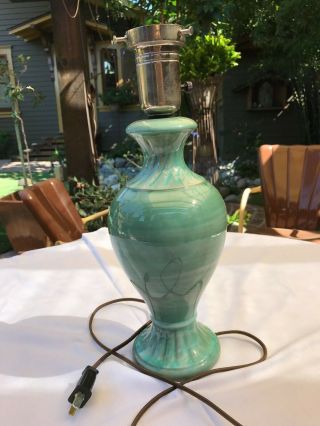 Vintage Stangl Terra Rose Lamp Mid Century Modern 3