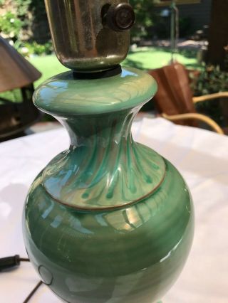 Vintage Stangl Terra Rose Lamp Mid Century Modern 6