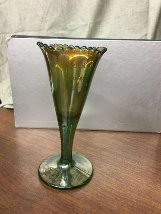 Early Carnival Glass 6 - 1/4 " Bud Vase Souvenir Of Columbus,  Ohio
